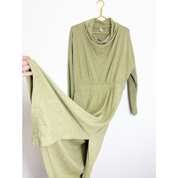 Anthropologie Daily Practice Arabella Moss Drapey Midi Sweater Dress Medium Chic - Picture 10 of 13